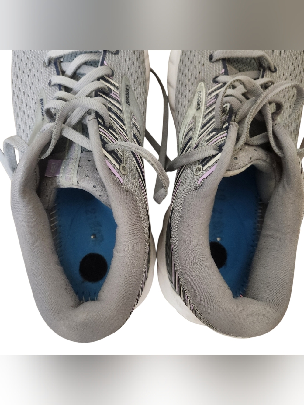 Brooks Adrenaline GTS 19 Running Shoes Womens 10.5B Gray 1202841B060 NO INSOLES - Picture 8 of 13